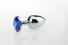 Metal White Fox Tail Anal Plugs Stainless Steel Silver Butt Plugs in 3 Sizes