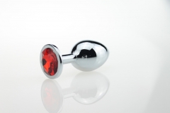 Metal White Fox Tail Anal Plugs Stainless Steel Silver Butt Plugs in 3 Sizes