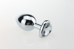 New Silver Stainless Steel Metal Anal Butt Plug Sex toys for men and women