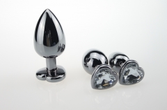 New Silver Stainless Steel Metal Anal Butt Plug Sex toys for men and women