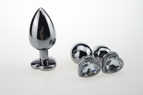 New Silver Stainless Steel Metal Anal Butt Plug Sex toys for men and women